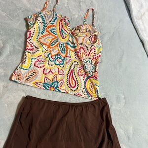 Colorful Vintage Victoria’s Secret Tankini and skirt